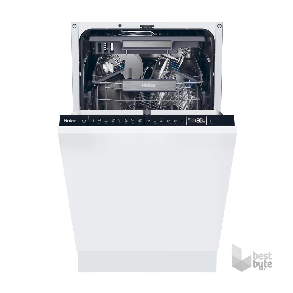 Haier XI1C3TB2FB programok száma: 8, keskeny beépíthető, 11 terítékes mosogatógép 