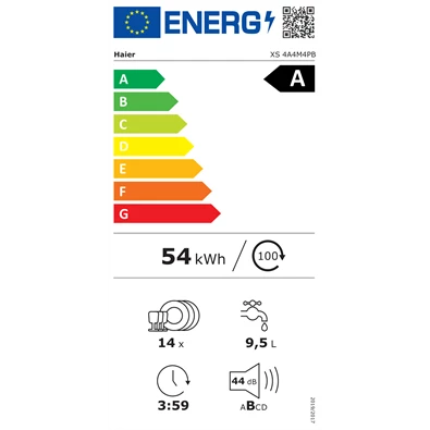 Haier XS 4A4M4PB beépíthető 14 terítékes mosogatógép