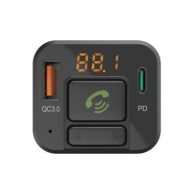 Hama 00014169 USB/Type-C fekete/ezüst FM transzmitter