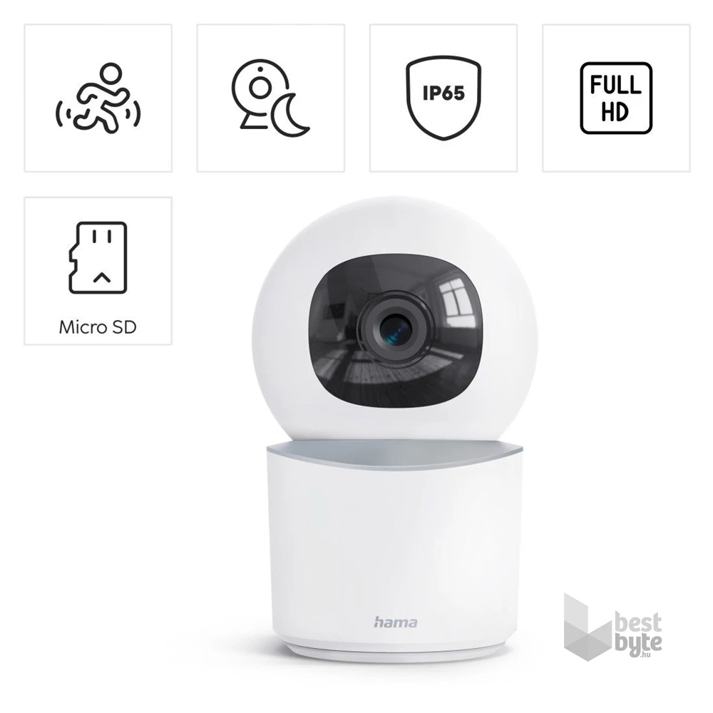 Hama 00176652 1080P éjjellátó beltéri okos WiFi kamera