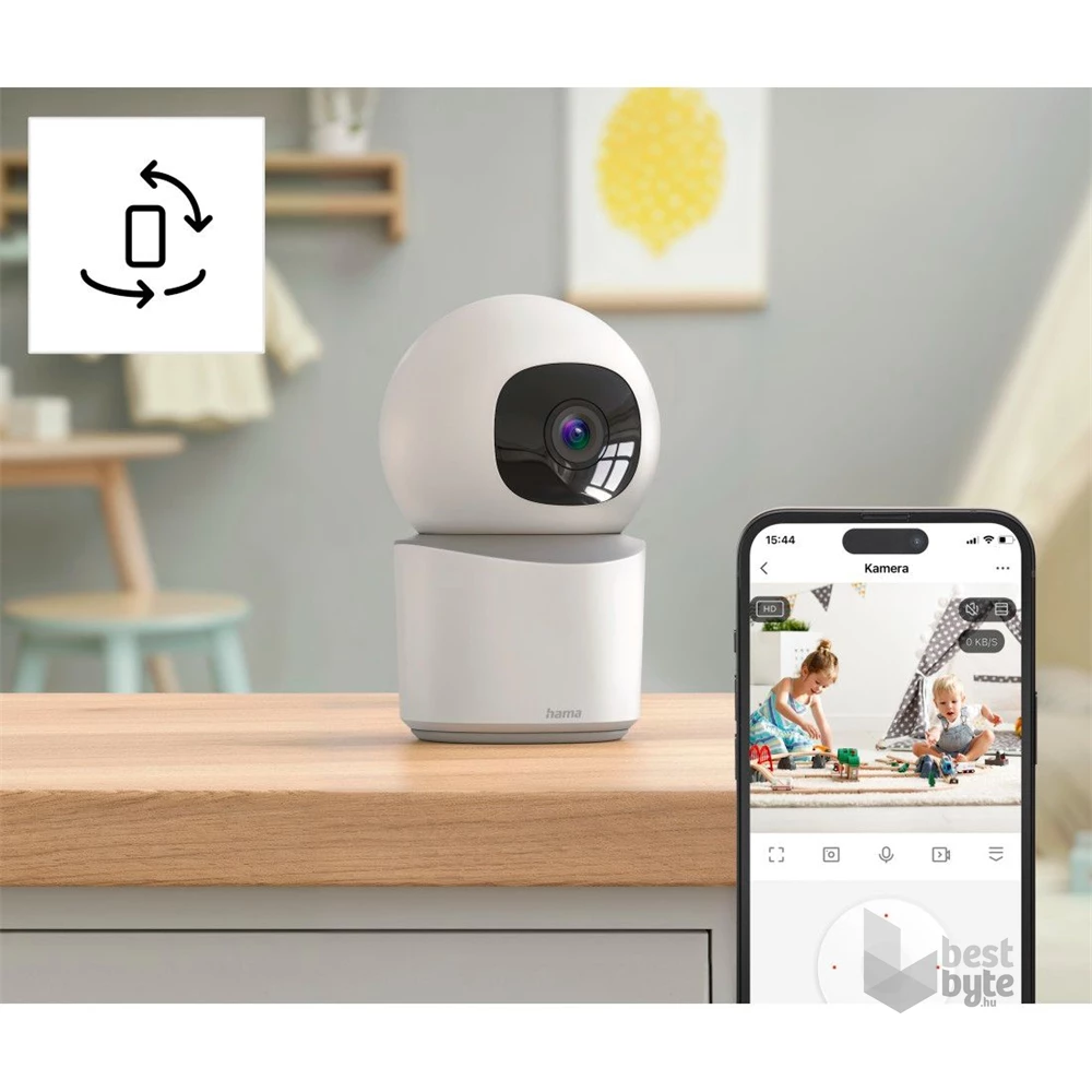 Hama 00176652 1080P éjjellátó beltéri okos WiFi kamera