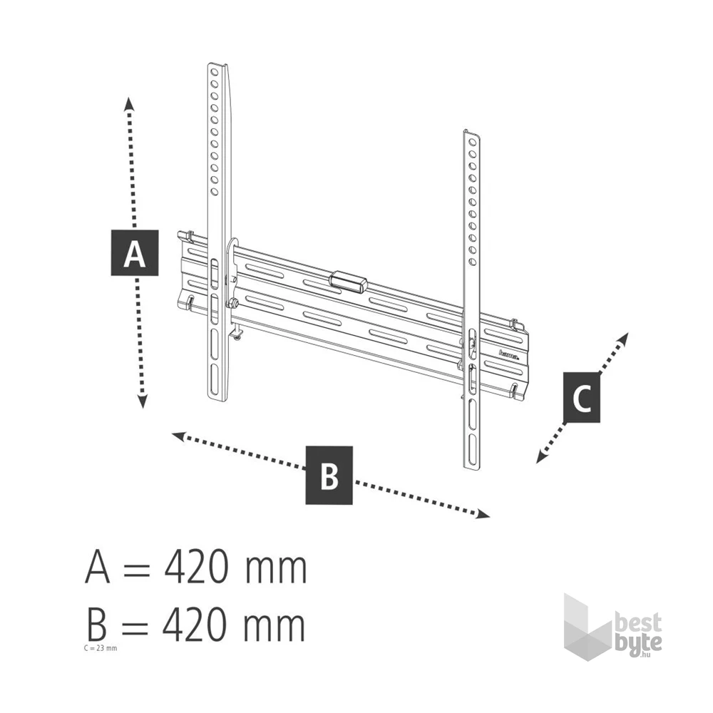 Hama 00220809 400x400 65" fix fali konzol