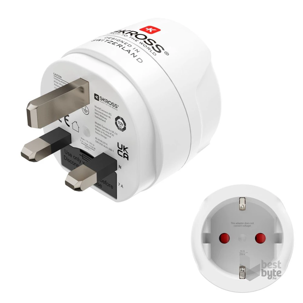 Hama 00223483 EU - Anglia fehér utazó adapter
