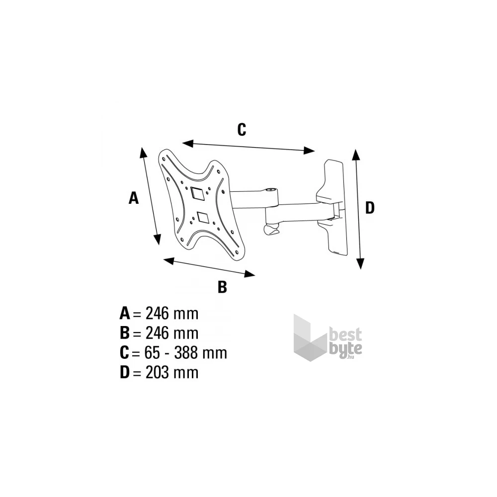 Hama 108727 10-46" 200X200 Full Motion 2 karos fali konzol