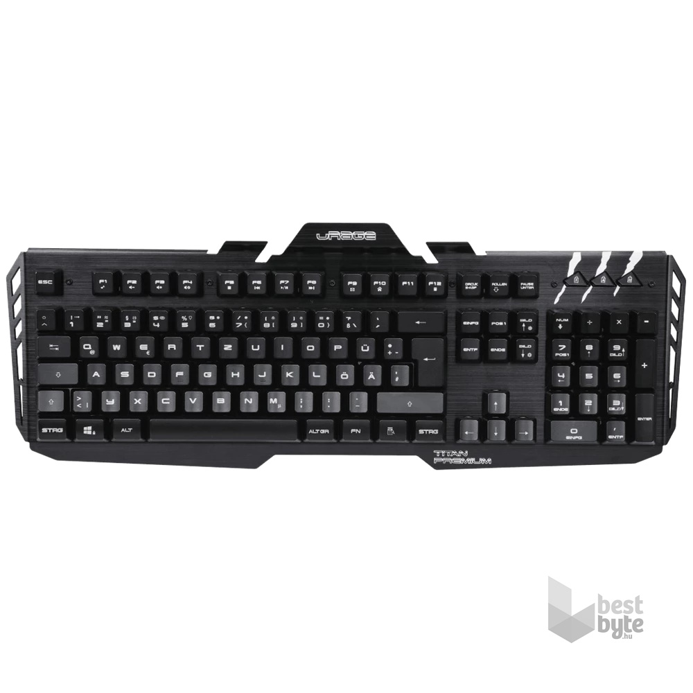 URAGE by Hama 113755 "CyberBoard Premium" HUN fekete világító gamer billentyűzet