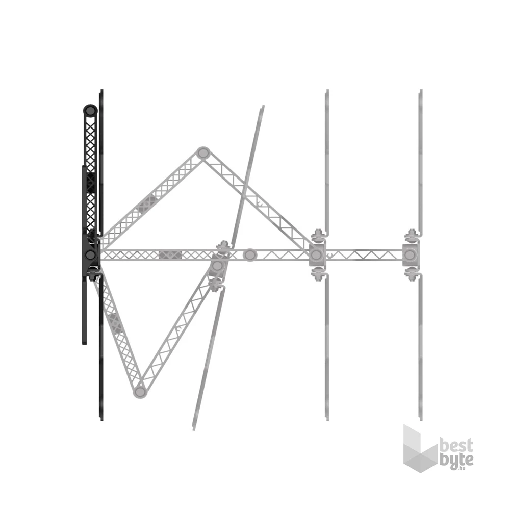 Hama 118060 65"-ig "Fullmotion" ultra slim VESA 400×400 TV fali konzol