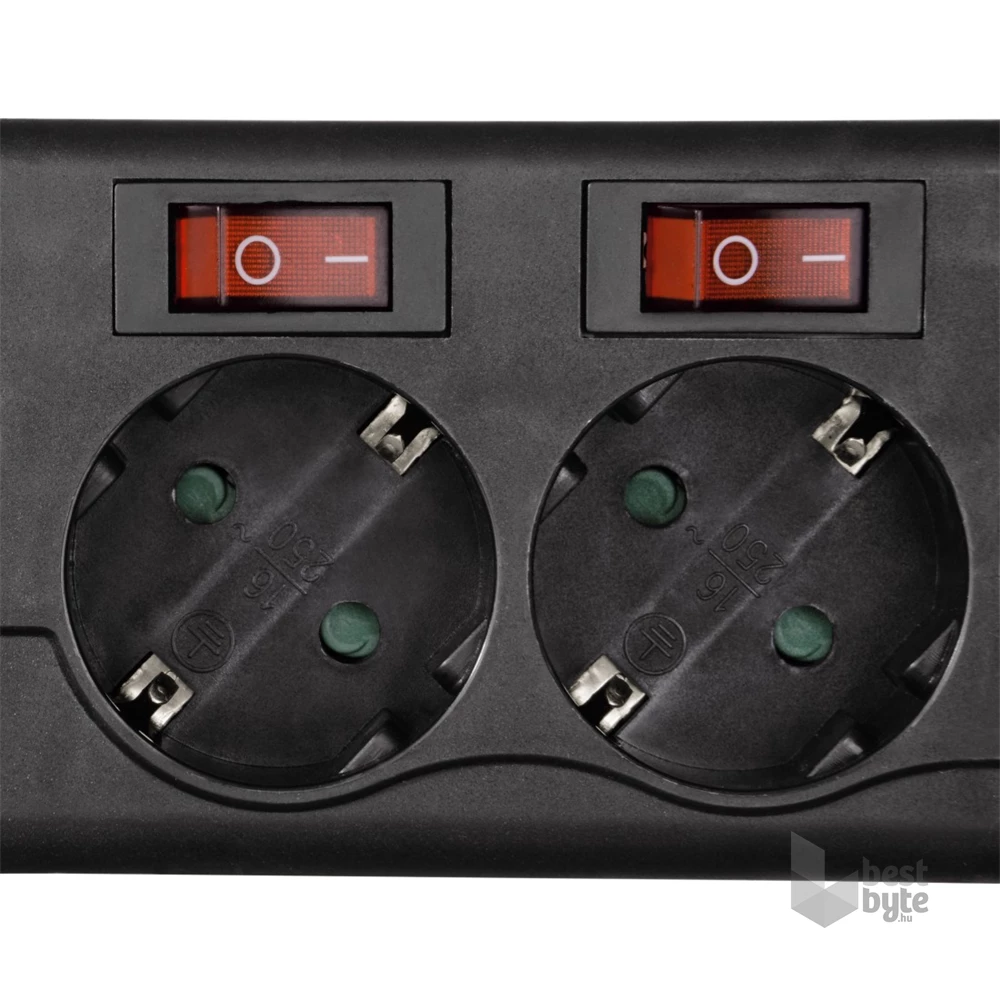 Hama 121946 6-os fekete külön kapcsolható hálózati elosztó