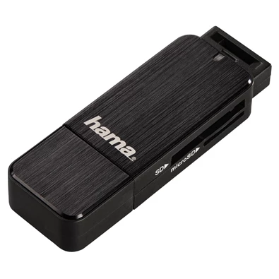 Hama 123901 USB 3.0 SD/MicroSD fekete kártyaolvasó