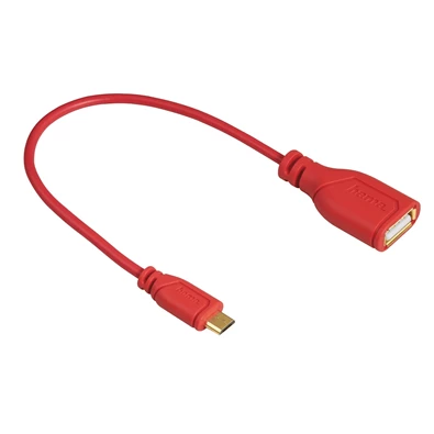 Hama 135707 piros Micro USB OTG kábel
