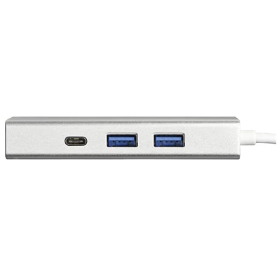 Hama 135758 ezüst USB 3.1 Type-C HUB (2x USB, 1x USB TYPE-C, 3,5MM JACK)