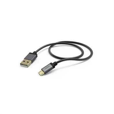 Hama 173625 USB "ELITE - METAL" 1,5m Micro USB adatkábel