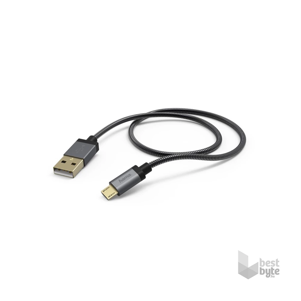 Hama 173625 USB "ELITE - METAL" 1,5m Micro USB adatkábel
