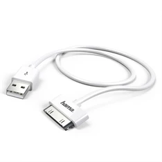 Hama 173642 1m USB-A > Apple 30-pin fehér adatkábel