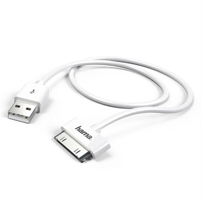 Hama 173642 1m USB-A > Apple 30-pin fehér adatkábel