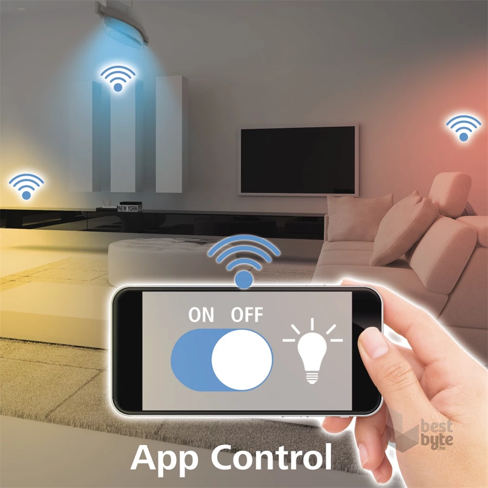 Hama 176584 E27 10W fehér okos Wifi LED izzó