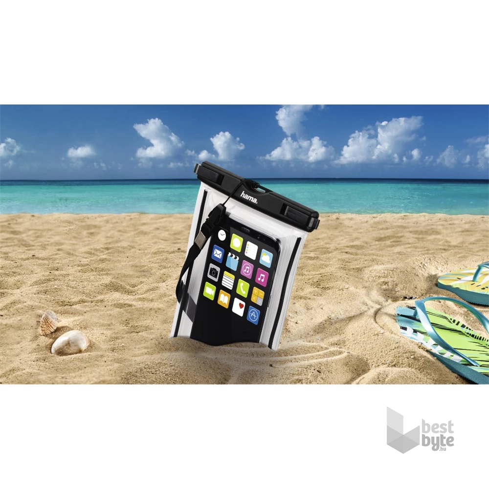 Hama 177781 "PLAYA" fekete vízálló XXL telefontok