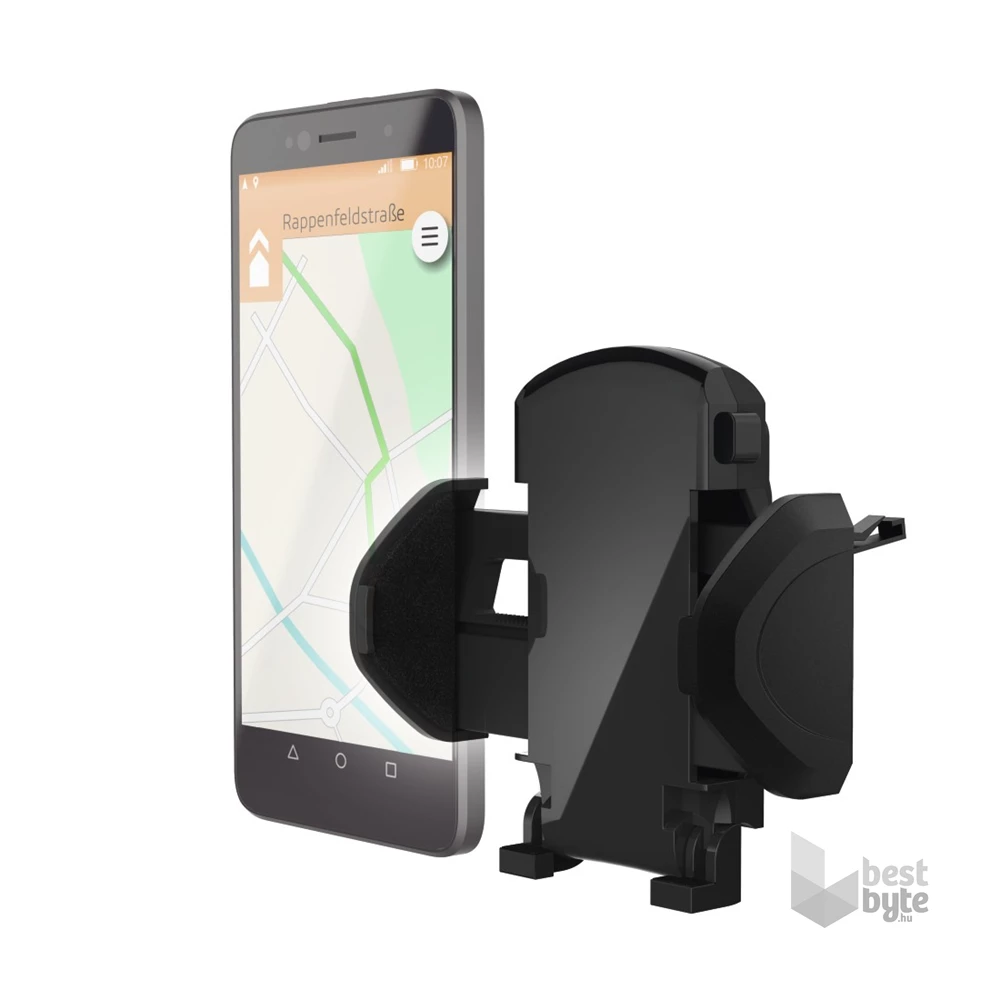 Hama 178250 "ESSENTIAL" 4,5-9 cm szellőzőre rögzíthető fekete autós telefon tartó