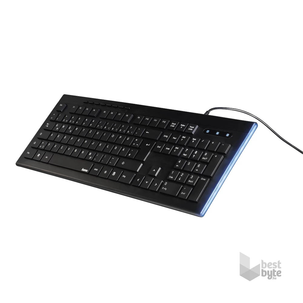 Hama 13182663 "ANZANO" HUN USB fekete multimédiás billentyűzet