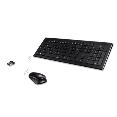 Hama 13182664 "CORTINO" fekete vezeték nélküli billentyűzet + egér
