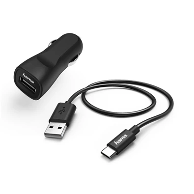 Hama 183241 2,4A USB Type-C autós töltő szett USB - USB Type-C kábellel
