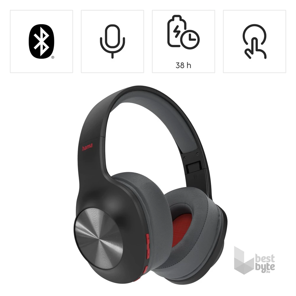 Hama 00184100 SPIRIT CALYPSO Bluetooth fekete fejhallgató