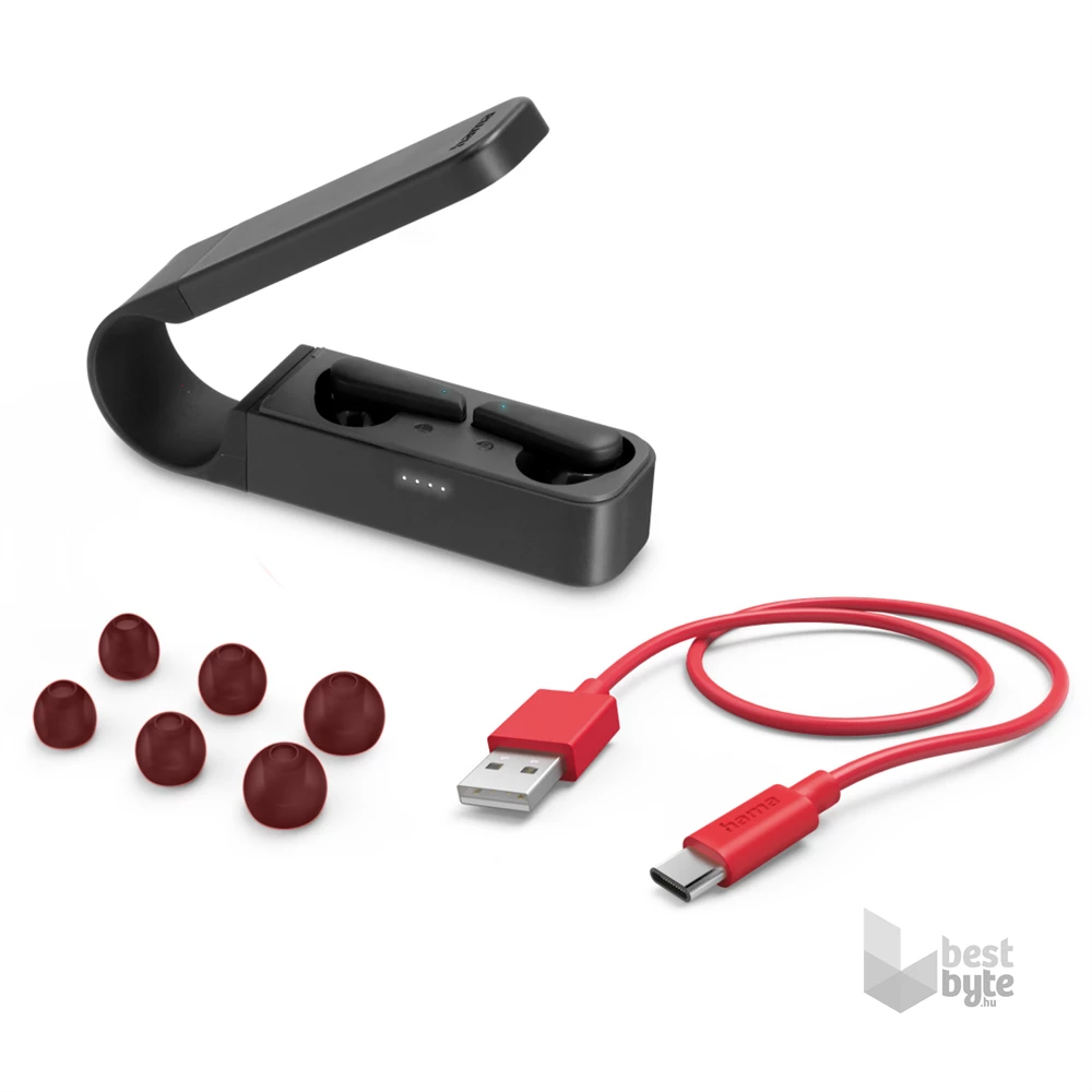 Hama 184103 "Spirit Pocket" True Wireless Bluetooth fekete fülhallgató
