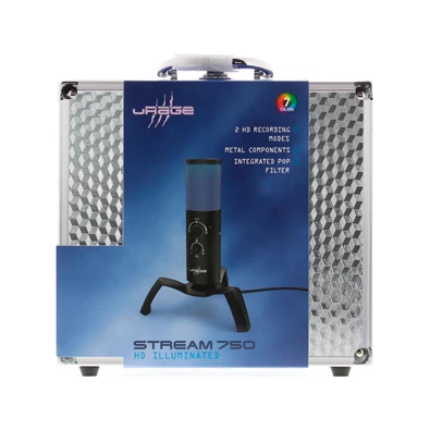 URAGE by Hama 186059 "Stream 750HD" Illuminated állványos gamer mikrofon