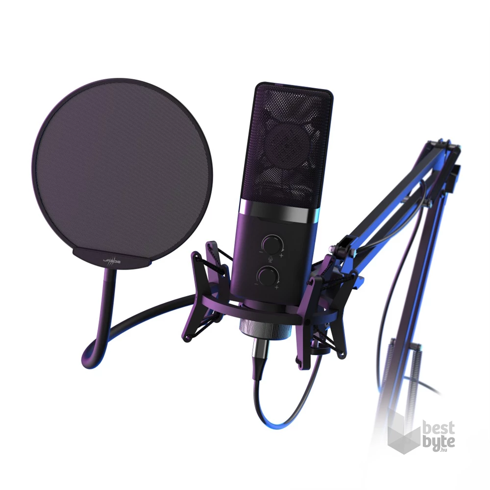 URAGE by Hama 186087 Stream 900HD Streaming állvánnyal gaming mikrofon