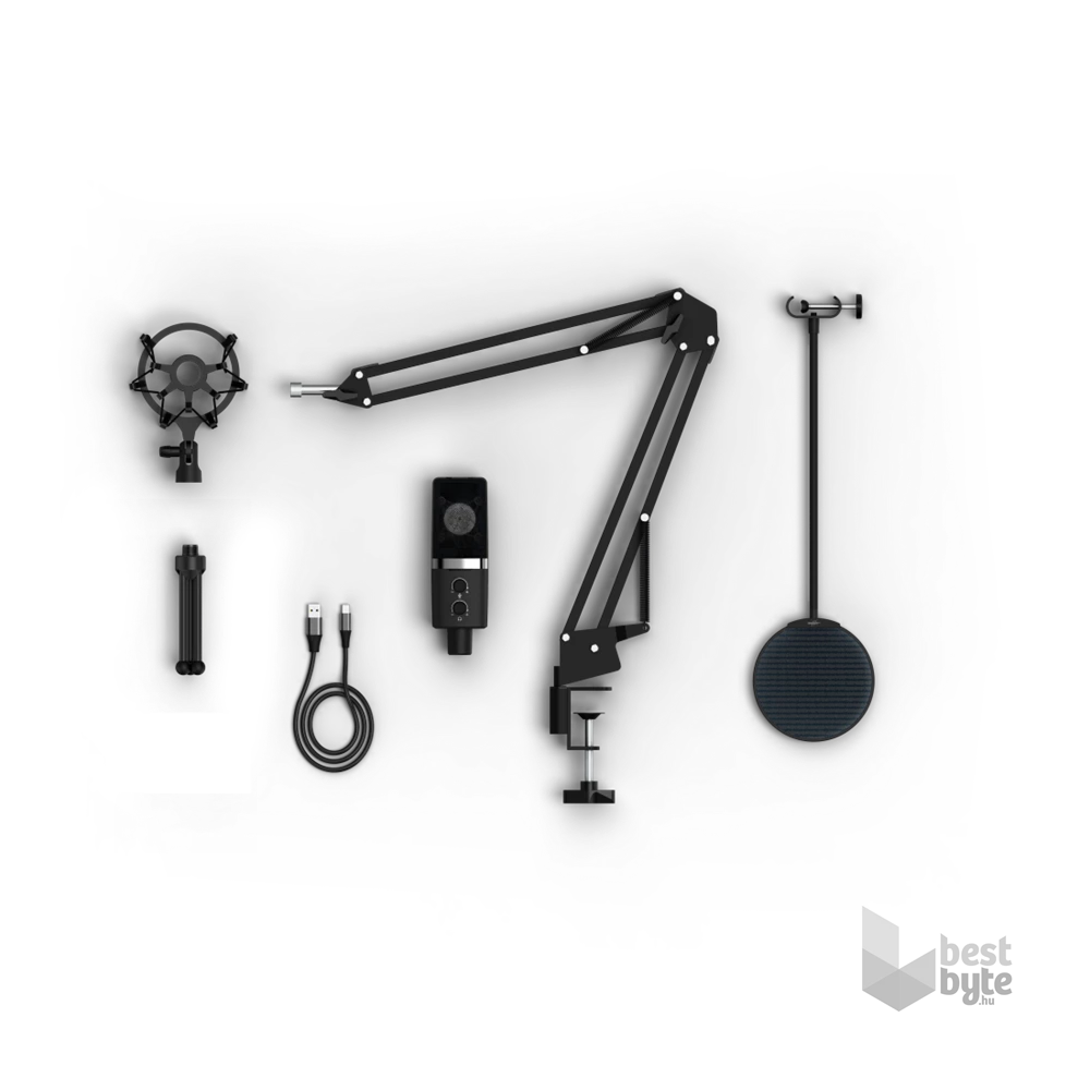 URAGE by Hama 186087 Stream 900HD Streaming állvánnyal gaming mikrofon