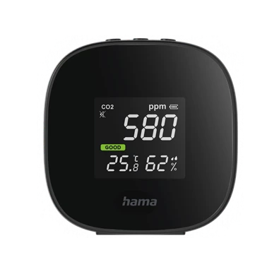 Hama 186434 TH-10 CO2- levegőminőség- hő- páratartalom mérő