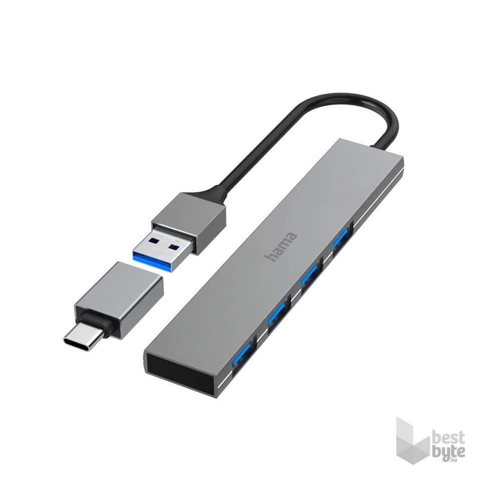 Hama 200141 4xUSB USB HUB + Type-C OTG adapter