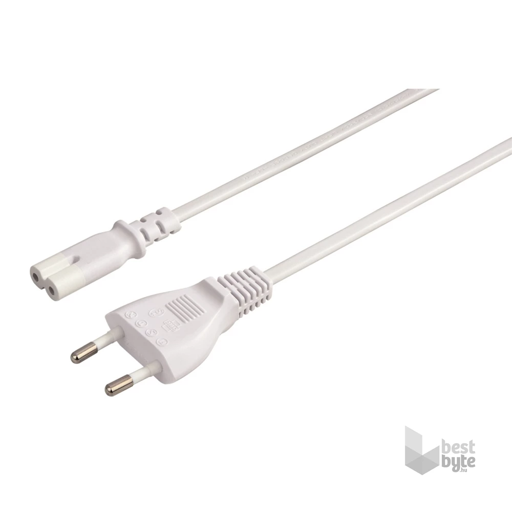 Hama 44237 2 eres 5m fehér "piskóta" hálózati kábel