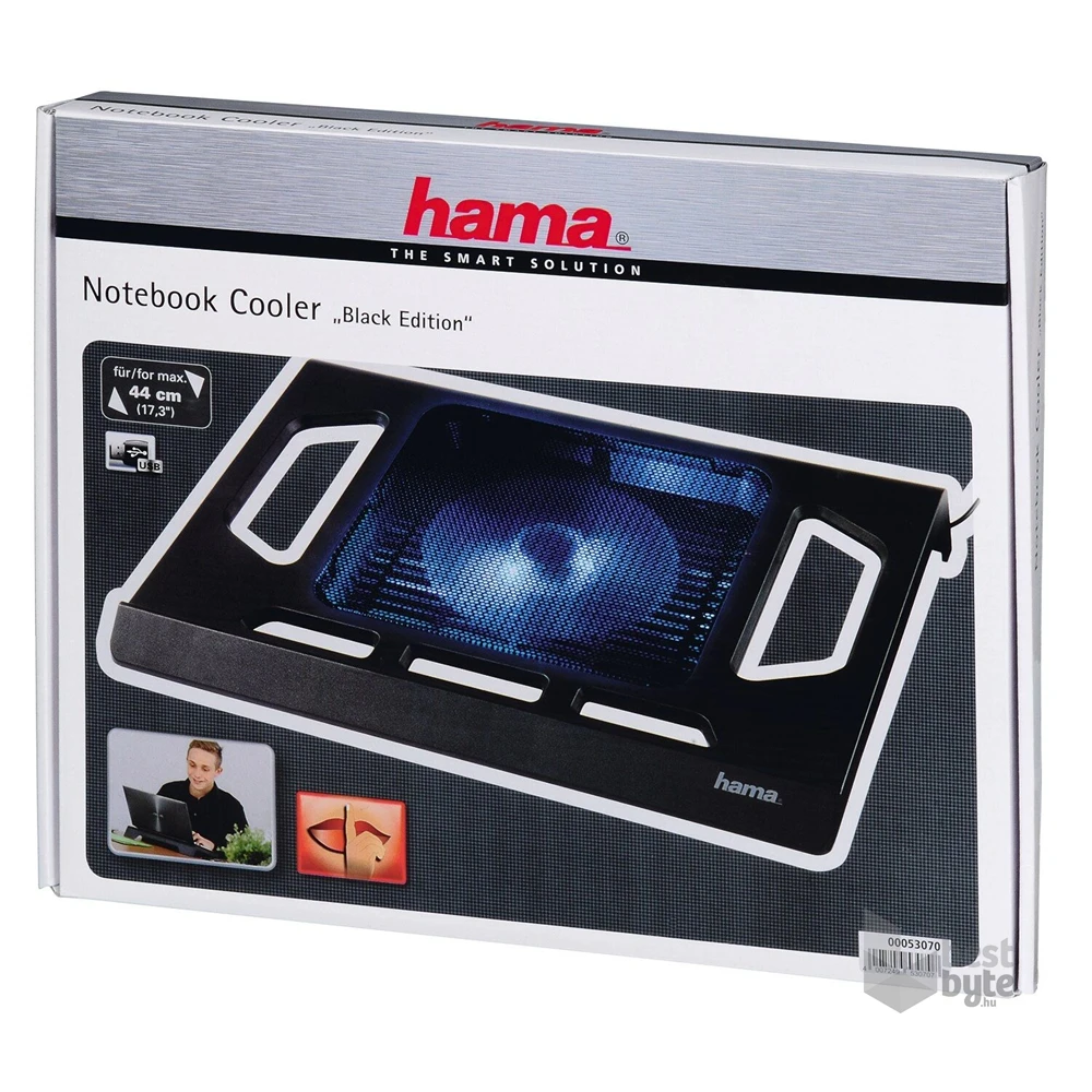 Hama 53070 "NCP-75" fekete 17"-ig notebook hűtő