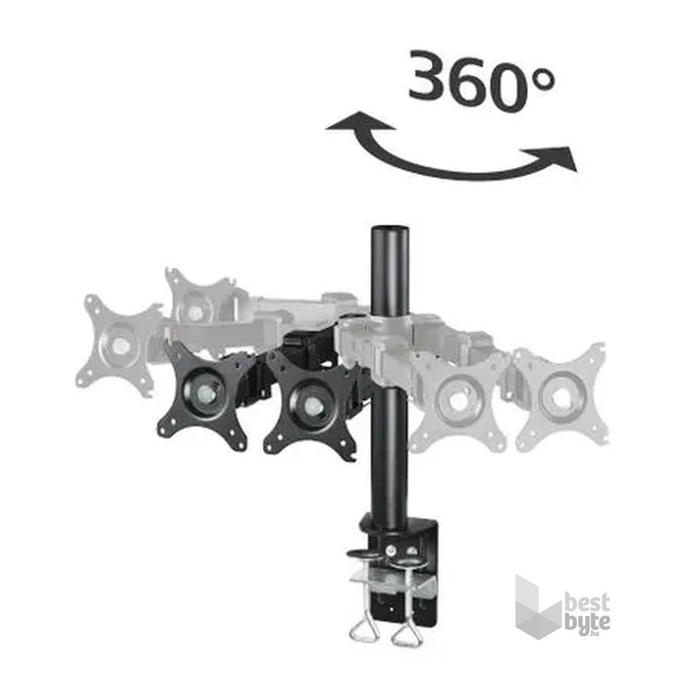 Hama 95830 10"-26" DUAL VESA 100x100 dönthető, karos asztali konzol