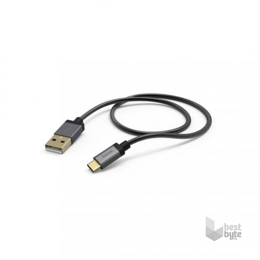 Hama "Elite" 173636 USB 2.0 Type-C- USB A fekete 1,5m adatkábel