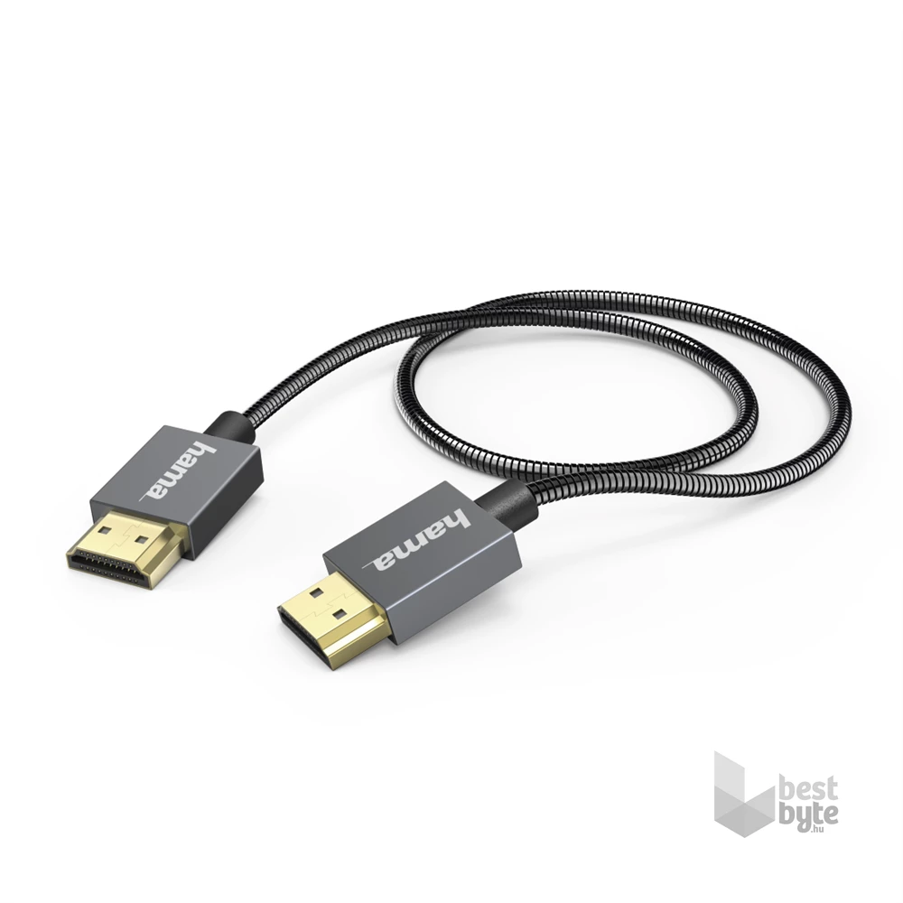 Hama 135792 "Elite" High speed HDMI kábel ethernettel, 0,75m