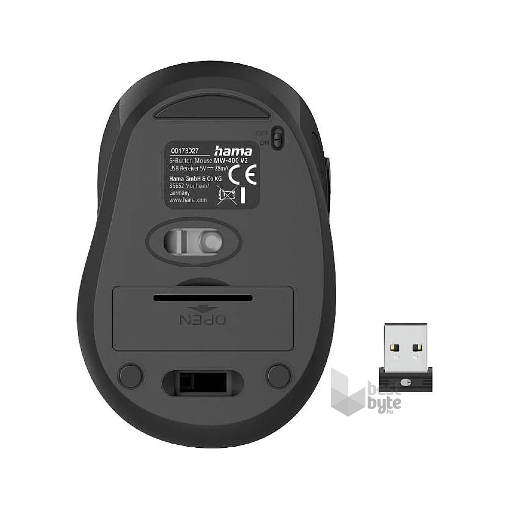 Hama 00173027 MW-400 V2 kék vezeték nélküli optikai egér