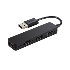 Hama "SLIM" 4 portos fekete USB 2.0 HUB