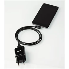 Hama USB 2.0 - USB Type-C 1m fekete derékszögű adatkábel
