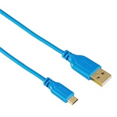 Hama micro USB - USB A 0,75m kék adatkábel