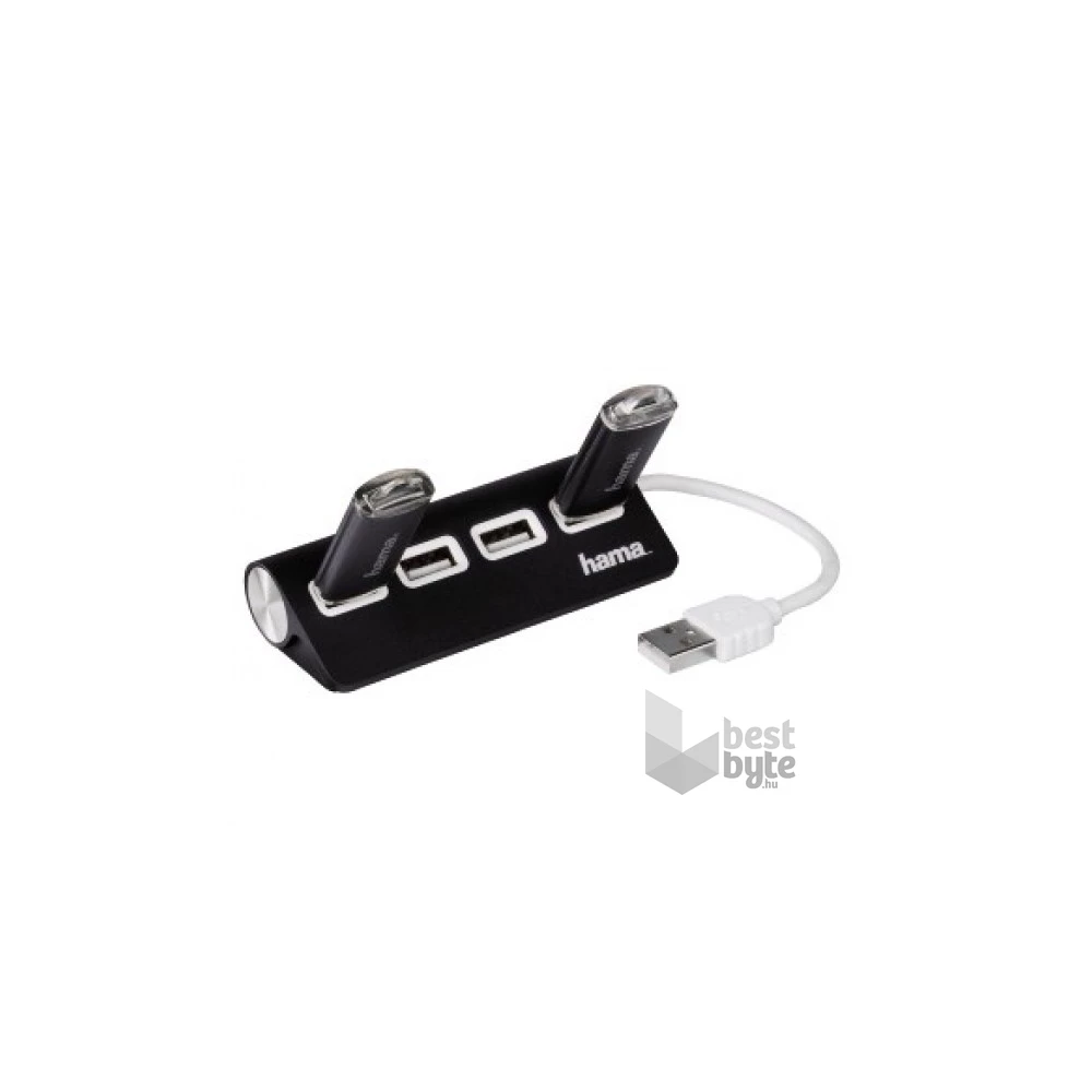 Hama 12177 4 portos fekete USB HUB