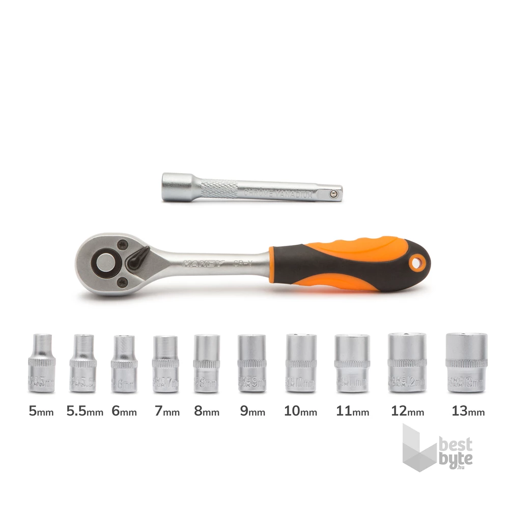 Handy 10857A 12 db-os 1/4" - 5-13 mm dugókulcs készlet