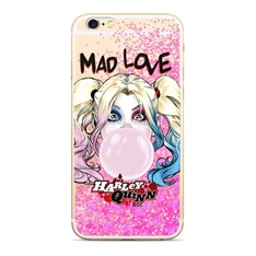 Harley Quinn 001 iPhone X/XS rózsaszín csillámfolyadékos hátlap