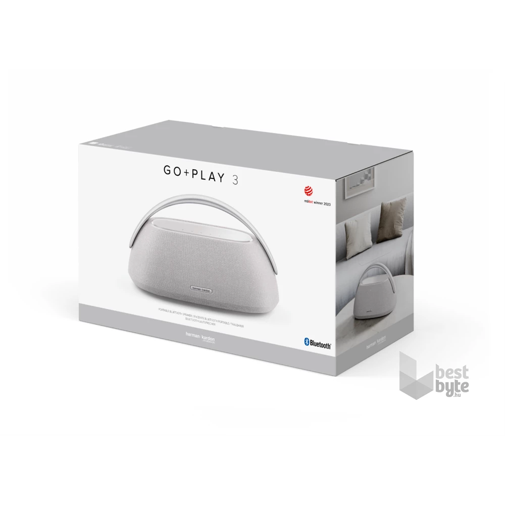 Harman Kardon Go+ Play 3 Bluetooth hordozható szürke hangszóró