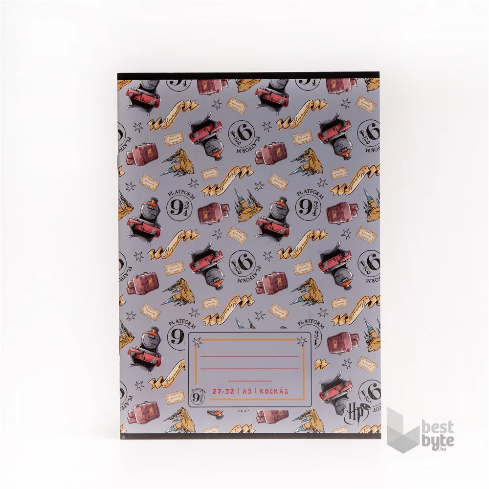 Harry Potter A5 kockás 27-32 iskolai tűzött füzet