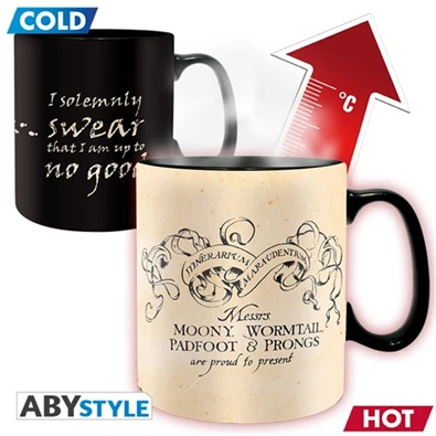 Harry Potter Marauder`s Map 460 ml hőre változó bögre