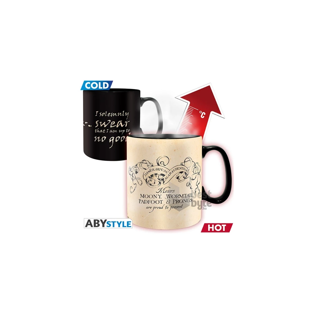 Harry Potter Marauder`s Map 460 ml hőre változó bögre