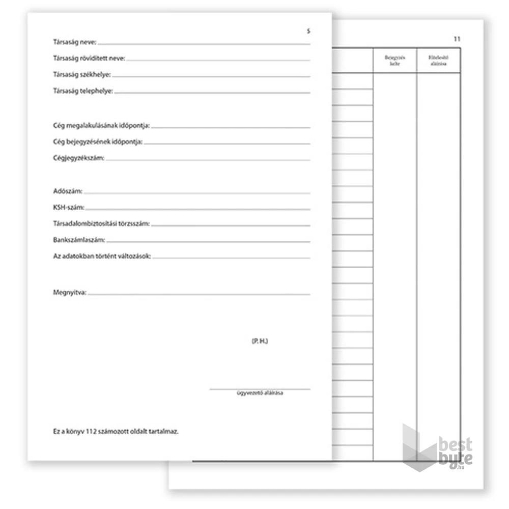 D.3/UJ A4 "Határozatok könyve" nyomtatvány