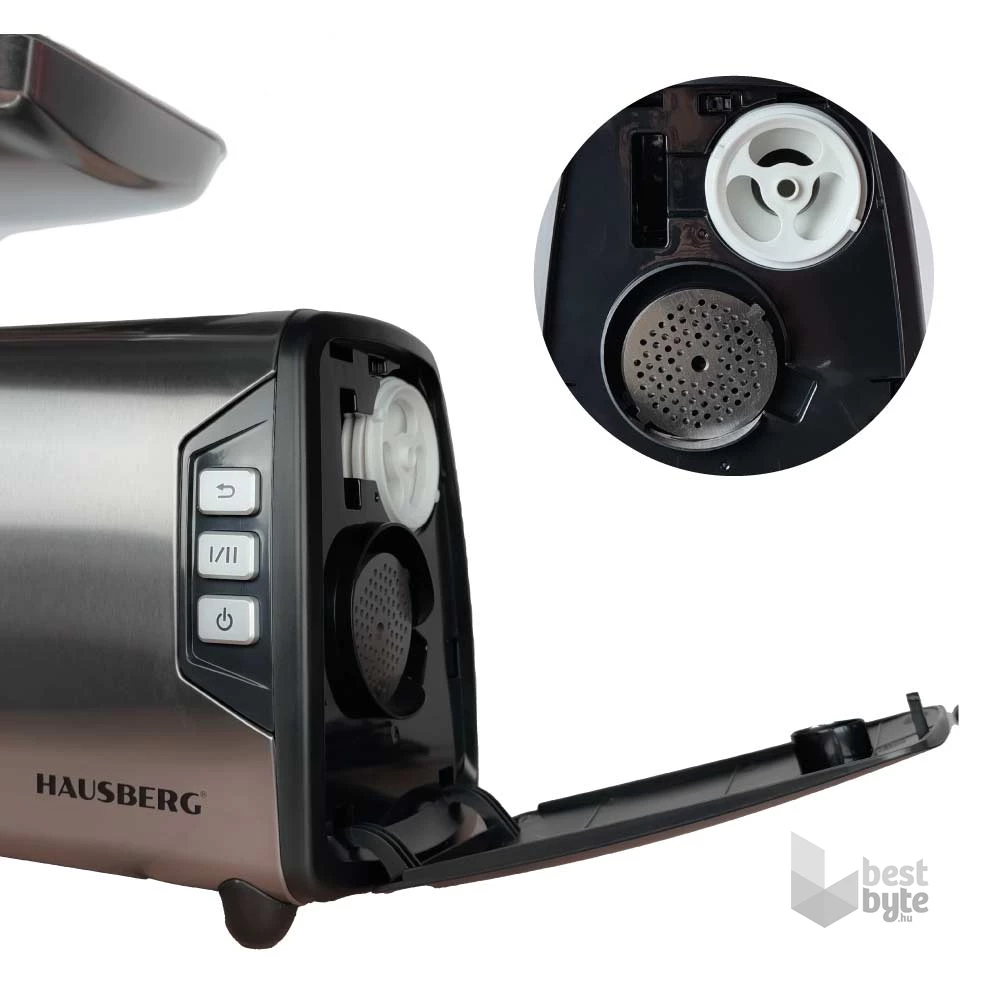 Hausberg HB-3460 2500W rozsdamentes acélházas, réz motor húsdaráló