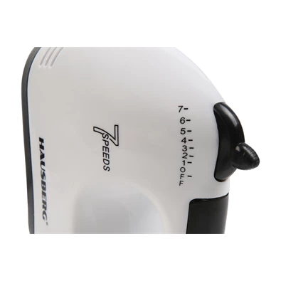 Hausberg HB-4112NG 250W-os fehér-fekete réz motorral, 7 sebességes kézimixer